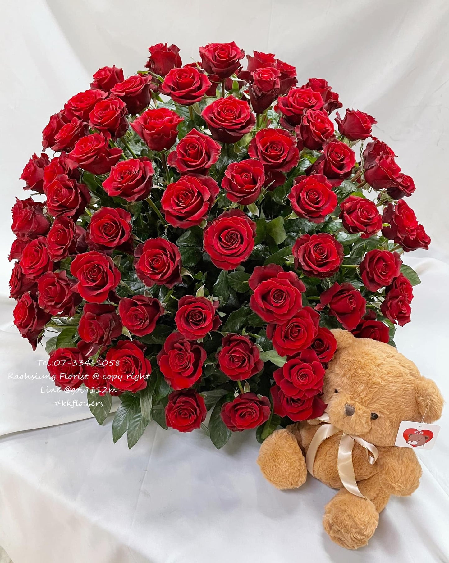 Flower Arrangement - Crimson Affection (50 Roses)