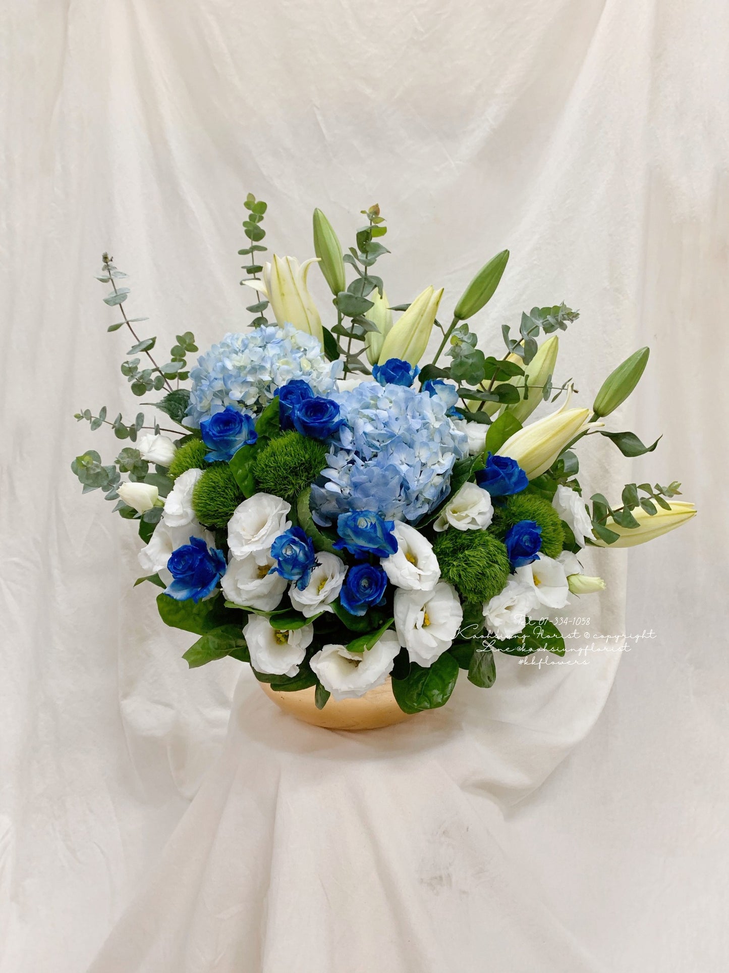 Flower Arrangement - Language of Blue