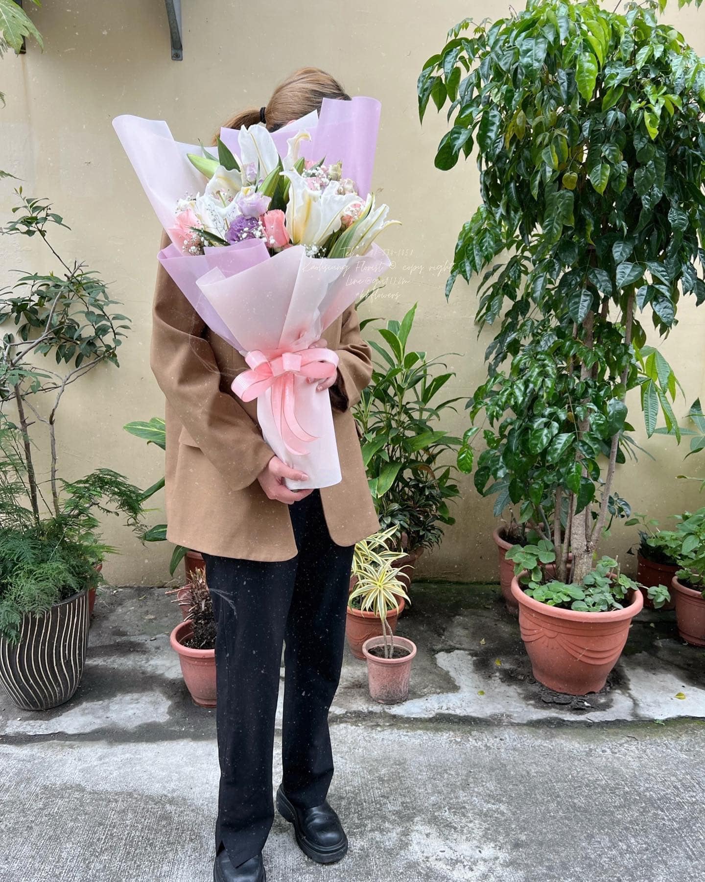 Lily bouquet - Cotton Candy Dream