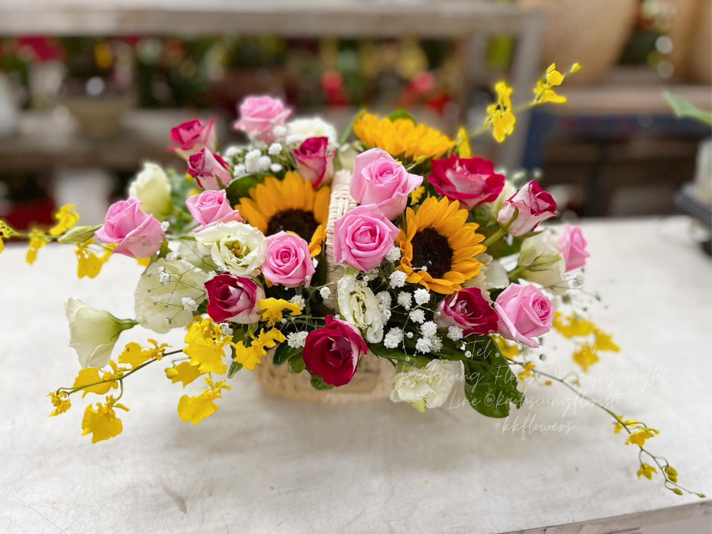Flower Arrangement - Sunlit Warmth