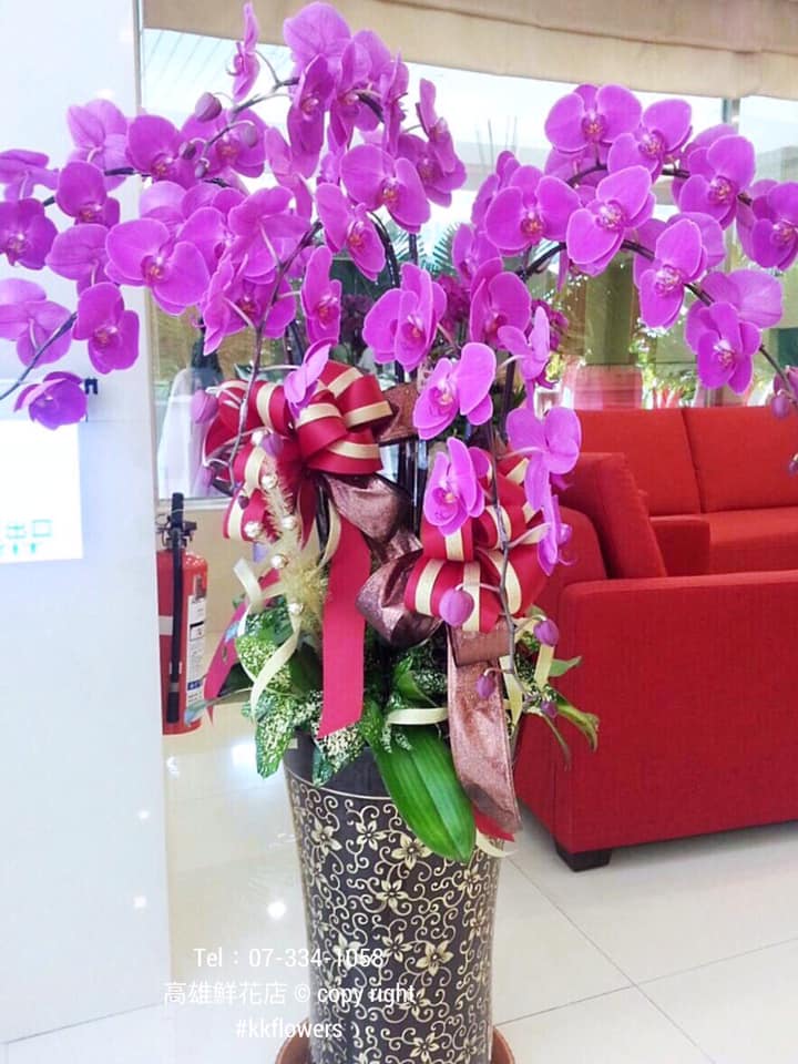 Orchid – 7 (Floor Standing, Light Pink, More Decoration)