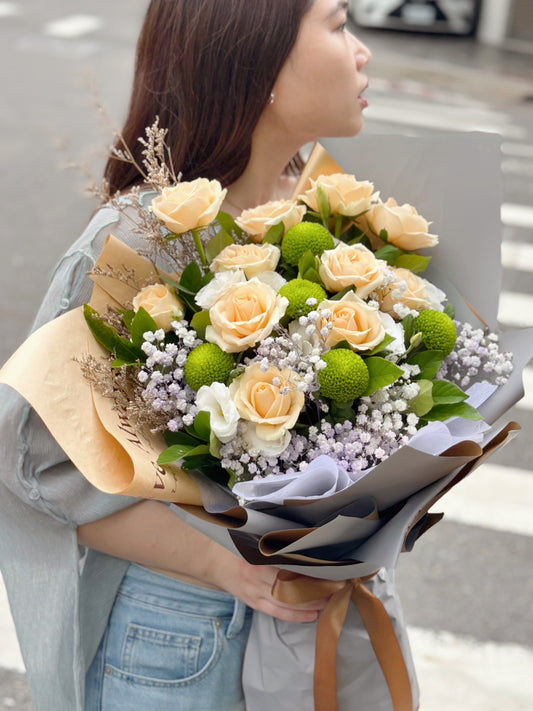 11朵玫瑰 - 香檳永恆