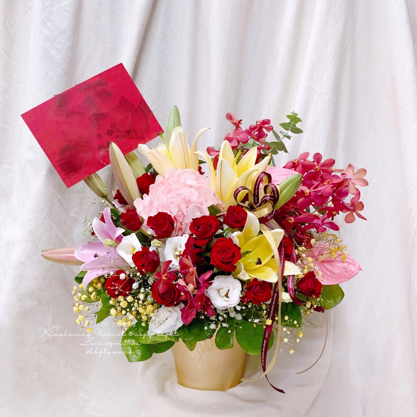 Flower Arrangement - Crimson Dance