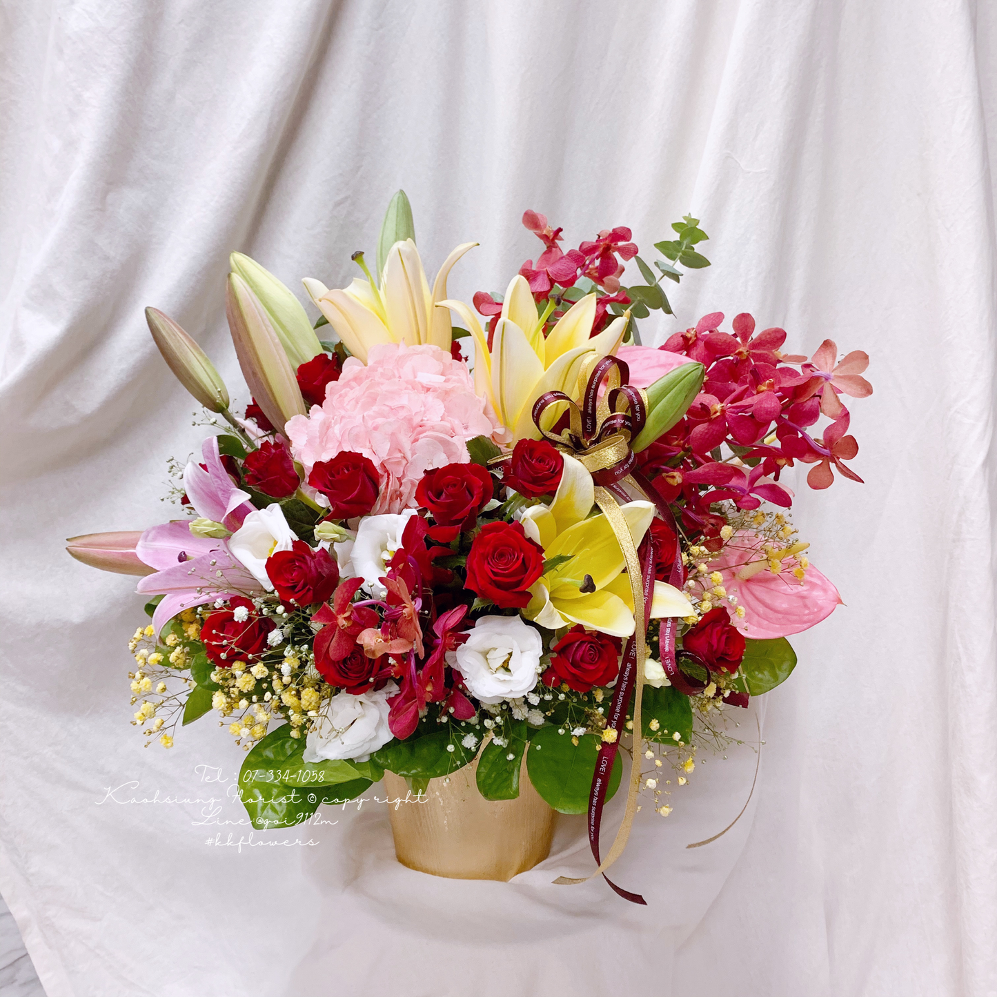 Flower Arrangement - Crimson Dance