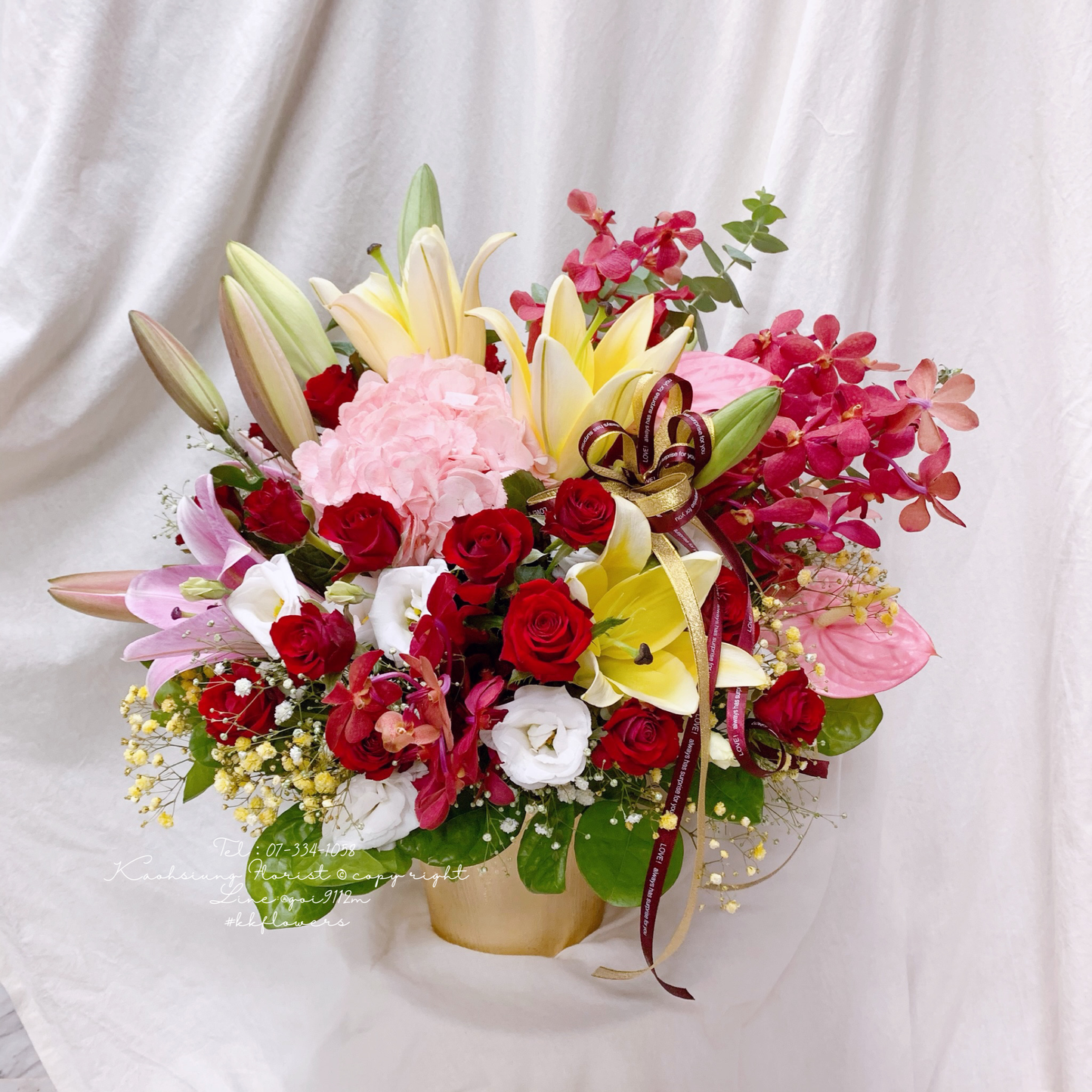 Flower Arrangement - Crimson Dance
