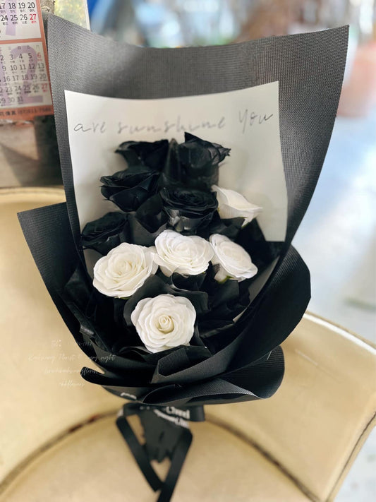 [Eternal flower] Black & White Bouquet