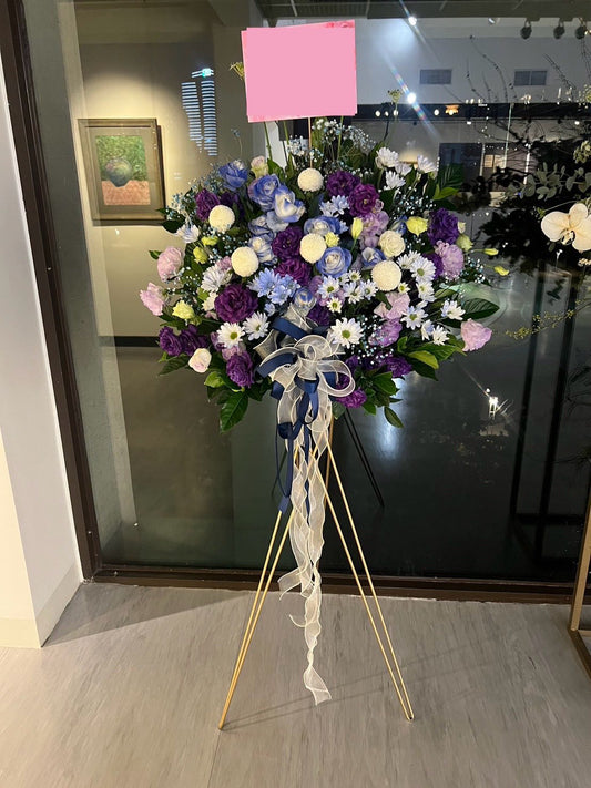 藝術花籃 - 藍紫色