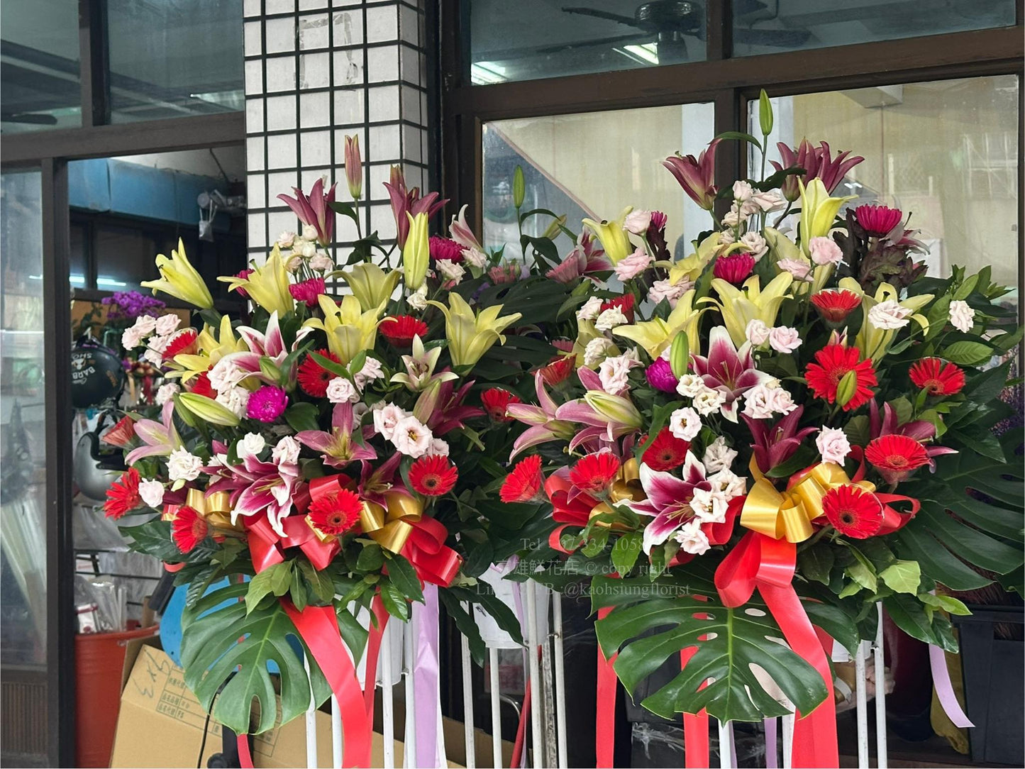 傳統花籃基本款 - 紅黃色