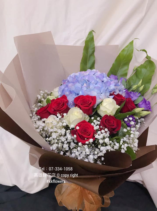 7朵玫瑰 - 珊瑚祝福