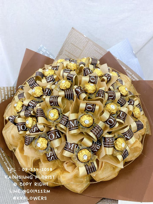 Customized flower gift - Ferrero Rocher Chocolate Bouquet