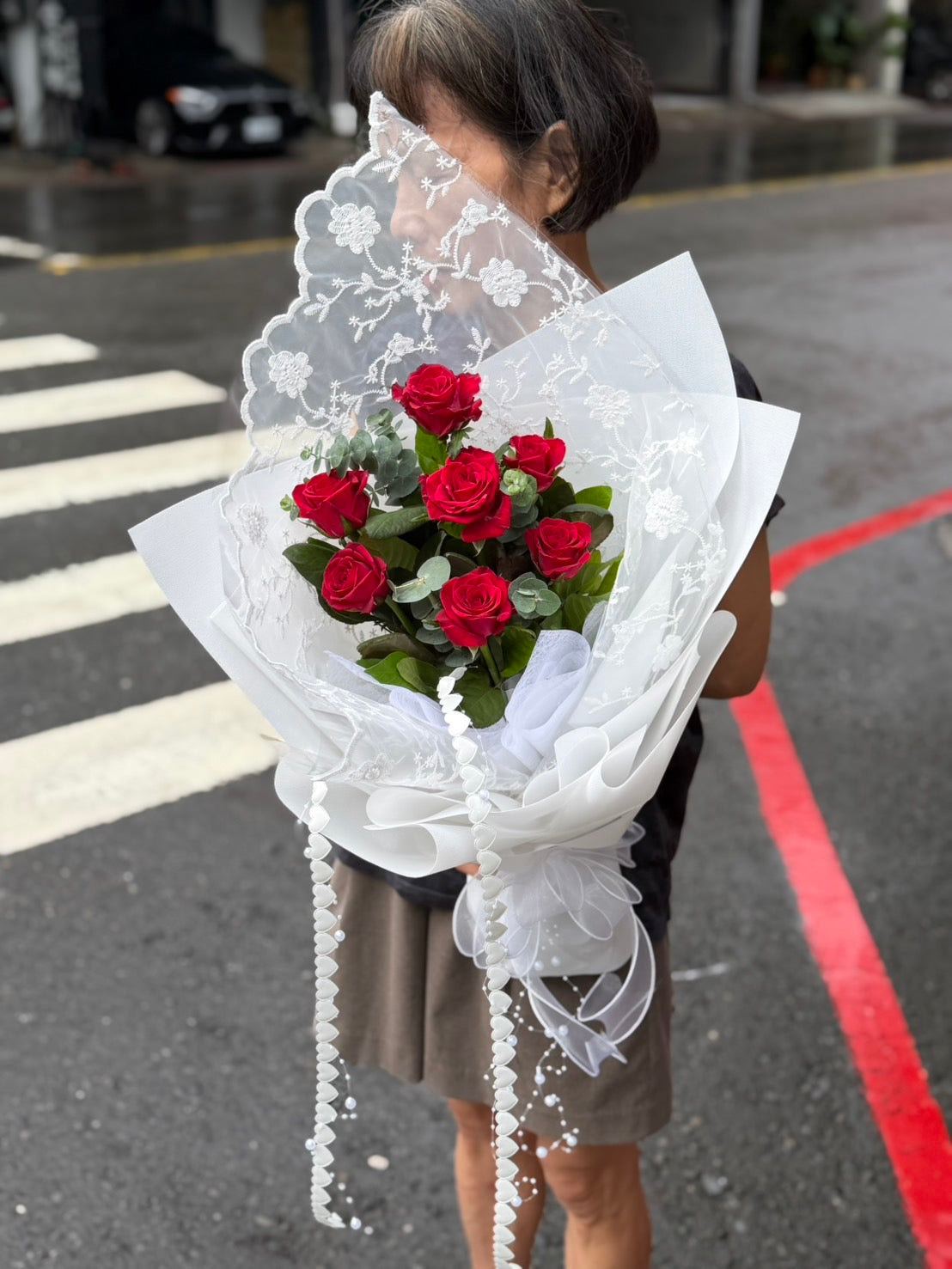 玫瑰花束 - 典雅蕾絲