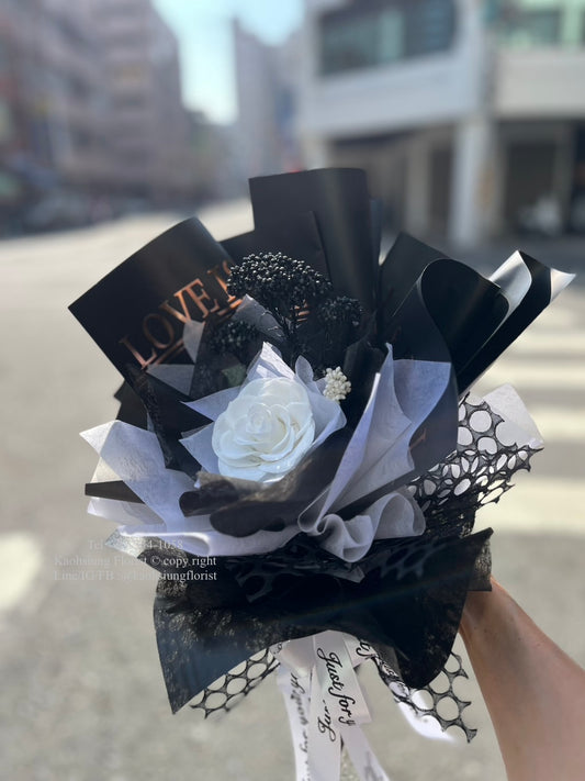 【不凋花】霧夜白玫