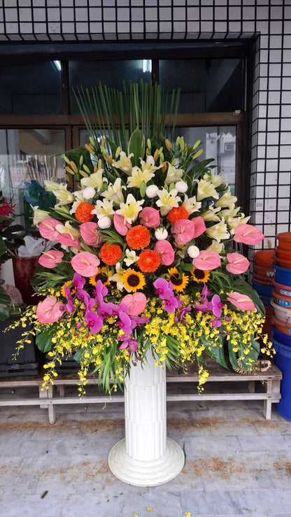 傳統花籃大型 - 黃色