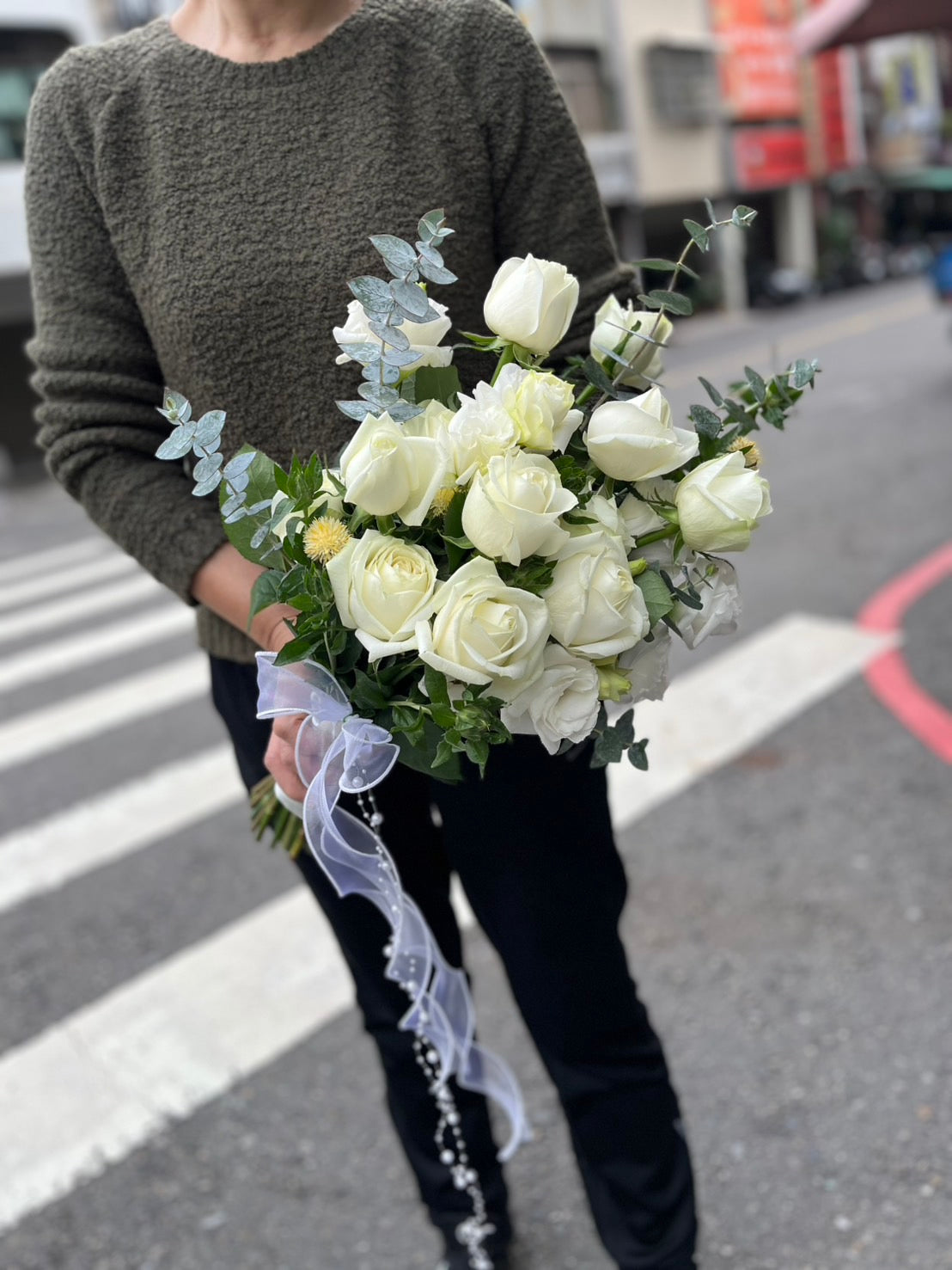 Bridal Bouquet – Classic White Roses