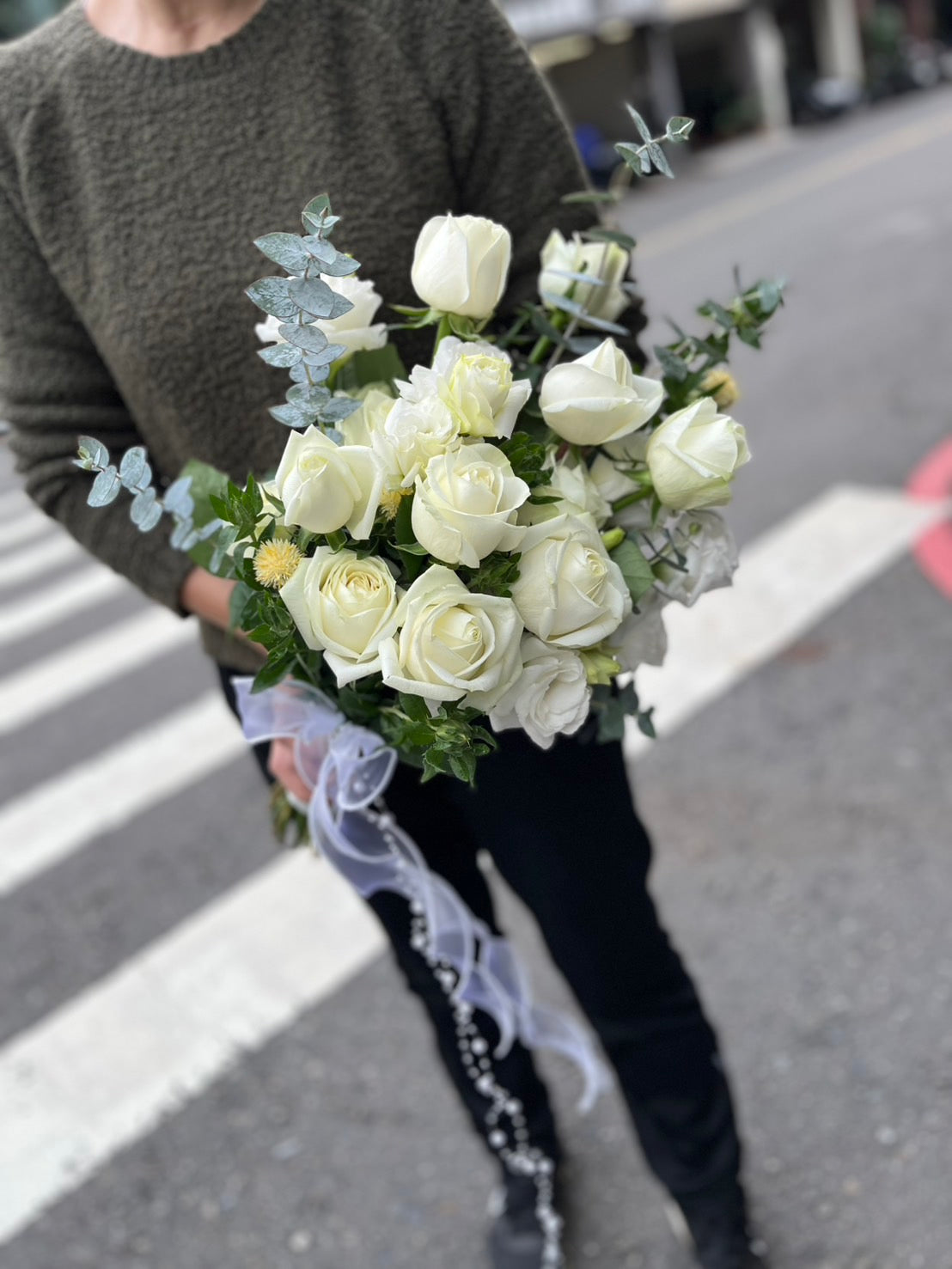 Bridal Bouquet – Classic White Roses