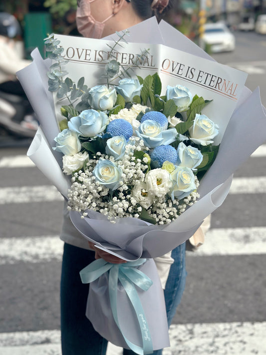 11朵玫瑰 - 格雷系花束