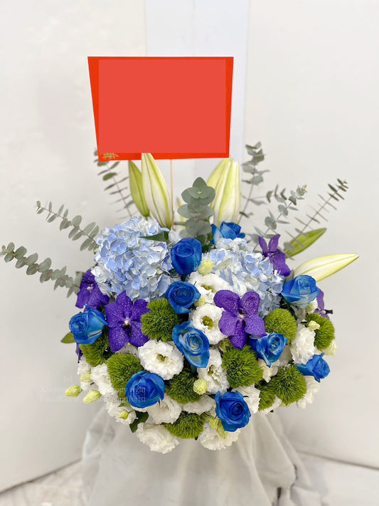 Flower Arrangement - Language of Blue
